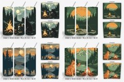 Retro Camping Cat Tumbler Wrap Bundle Product Image 2