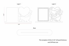 Lovely Whale Photo Frame with Base 3D Layered Lasercut Product Image 2