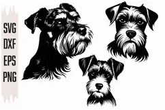 Miniature Schnauzer Svg, Dog Cute Svg, Dog Head Svg Product Image 1