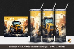 Bulldozer Off Road Tumbler Wrap Sublimation Design 1 Product Image 1