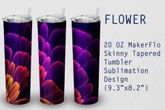 Tumbler Tapered 20 OZ Sublimation Flower Wrap Design Product Image 1