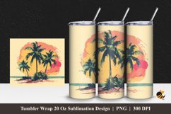 Summer Day Tumbler Wrap Sublimation Design 1 Product Image 1