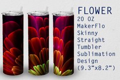 Tumbler Straight 20 OZ Sublimation Flower Wrap Design Product Image 1