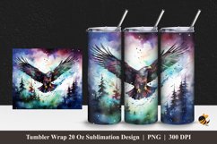 Northern Eagle Tumbler Wrap Sublimation Design 1 Product Image 1