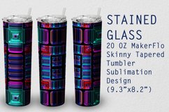 Tumbler Tapered 20 OZ Sublimation Stained-glass Wrap Design Product Image 1