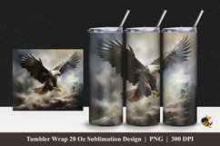 Wild Eagle Tumbler Wrap Sublimation Design 1 Product Image 1