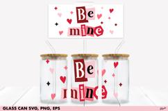 Valentine’s Day 16 OZ Glass Can Wrap SVG, PNG, EPS Product Image 1