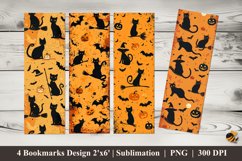 Halloween Pattern Bookmarks Sublimation Design Product Image 1