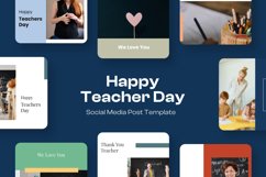 Happy Teacher Day Instagram Post Template Product Image 1