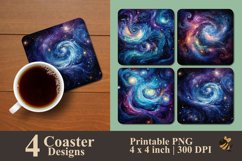Galaxy Swirls Coaster Sublimation Designs Product Image 1