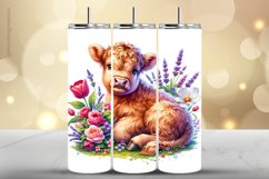 Highland Cow Tumbler Wrap| Tumbler Sublimation Wrap Product Image 1