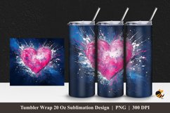 Love Tumbler Wrap Sublimation Design 1 Product Image 1