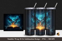 Fantasy Book Tumbler Wrap Sublimation Design 1 Product Image 1