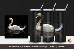 Fantasy Swan Tumbler Wrap Sublimation Design 1 Product Image 1