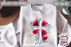 Easter Bible Quote Sublimation Design PNG Jesus Cross Product Image 1