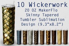 10 Tumbler Tapered 20 OZ Sublimation Wickerwork Wrap Design Product Image 1