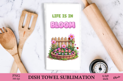 Garden Towel Sublimation, Spring Dish Towel Sublimation PNG Product Image 1