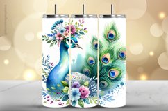 Peacock Tumbler Wrap| Tumbler Sublimation Wrap Product Image 1