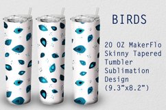 Tumbler Tapered 20 OZ Sublimation Birds Wrap Design Product Image 1