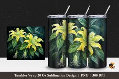 Ylang Ylang Flower Tumbler Wrap Sublimation Design 1 Product Image 1