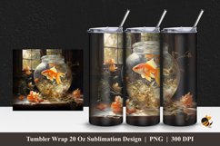 Small Aquarium Tumbler Wrap Sublimation Design 1 Product Image 1