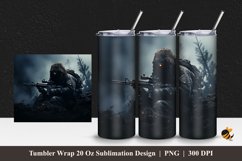 Sniper Tumbler Wrap Sublimation Design 1 Product Image 1