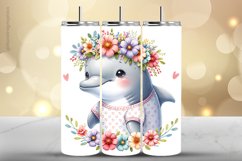 Dolphain Tumbler Wrap| Tumbler Sublimation Wrap Product Image 1