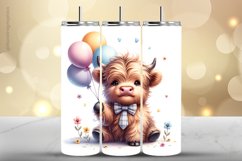 Highland Cow Tumbler Wrap| Tumbler Sublimation Wrap Product Image 1
