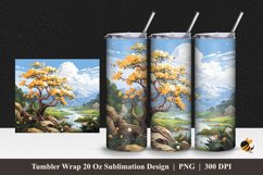 View of Euphorbia Tumbler Wrap Sublimation Design 1 Product Image 1