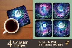 Bamboo Forest At Night Coaster Sublimation Designs Product Image 1