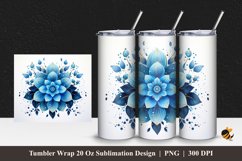 Magic of Flower Tumbler Wrap Sublimation Design 1 Product Image 1