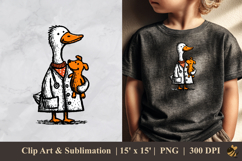 Cute Vet Duck DTF Sublimation Clipart Design 1 Product Image 1