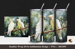 Cockatoo Yellow Tumbler Wrap Sublimation Design 1 Product Image 1