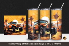 Touring Car Tumbler Wrap Sublimation Design 1 Product Image 1