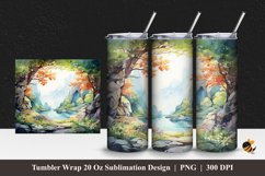 Afternoon Fog Tumbler Wrap Sublimation Design 1 Product Image 1