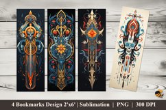 Sword Art Bookmarks Sublimation Design Product Image 1