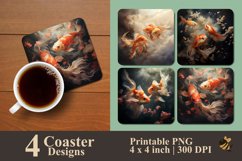 Fish Abstract Coaster Sublimation Designs Product Image 1