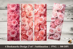 Rose Family Bookmarks Sublimation Design Product Image 1