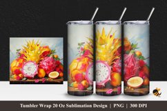 Dragon Fruit Tumbler Wrap Sublimation Design 1 Product Image 1