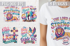 Bible Quote Colorful Clipart PNG Sublimation 4 Designs Product Image 1
