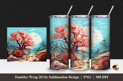 Underwater Garden Tumbler Wrap Sublimation Design 1 Product Image 1