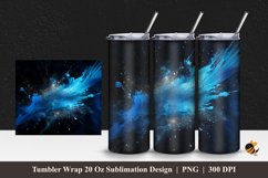 Blue Splash Tumbler Wrap Sublimation Design 1 Product Image 1