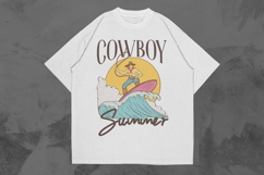 Cowboy Summer Western Summer T-shirt Design Product Image 1