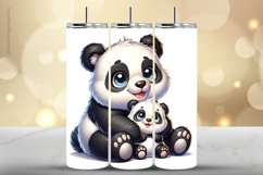 Panda Tumbler Wrap| Tumbler Sublimation Wrap Product Image 1