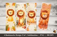 Baby Lion Bookmark Sublimation Design Product Image 1