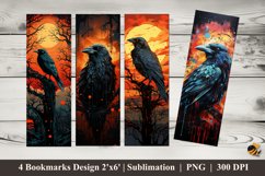 Mythic Crow Bookmarks Sublimation Design Product Image 1