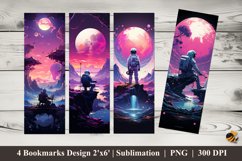 Fantasy Astronaut Bookmarks Sublimation Design Product Image 1