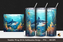 Seabed Animals Tumbler Wrap Sublimation Design 1 Product Image 1