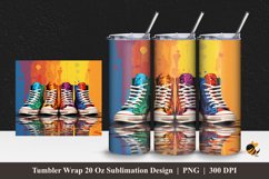 Colorful Shoes Tumbler Wrap Sublimation Design 1 Product Image 1