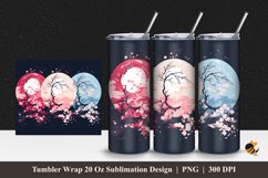Sakura Branch Tumbler Wrap Sublimation Design 1 Product Image 1